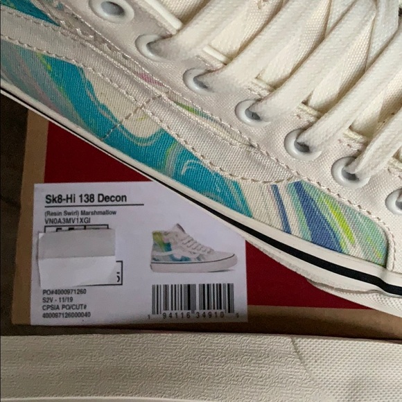 •VANS SK8-Hi 138 DECON RESIN SWIRL Marshmallow WMNS - Picture 12 of 16